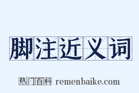 脚注近义词是什么意思的图片